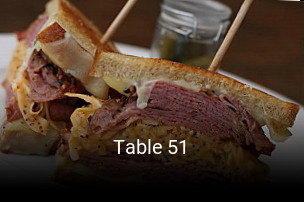 Table 51 réservation de table