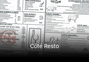 Réserver une table chez Côté Resto maintenant
