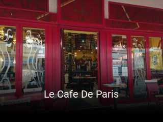 Le Cafe De Paris réservation de table