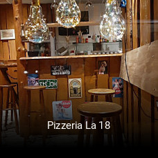 Pizzeria La 18 réservation de table