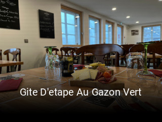 Gite D'etape Au Gazon Vert réservation de table
