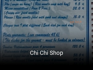 Chi Chi Shop réservation de table