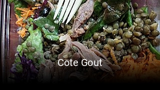 Cote Gout réservation de table