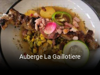 Auberge La Gaillotiere réservation de table