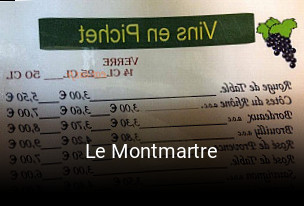 Le Montmartre réservation de table