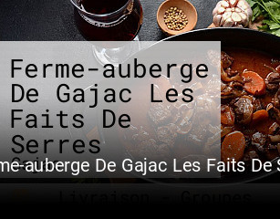 Ferme-auberge De Gajac Les Faits De Serres réservation de table
