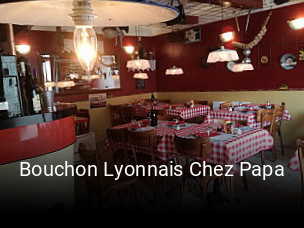 Bouchon Lyonnais Chez Papa réservation de table