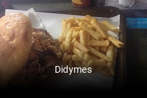 Didymes réservation de table