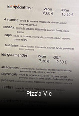 Pizz'a Vic réservation de table