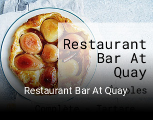 Réserver une table chez Restaurant Bar At Quay maintenant