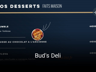 Bud's Deli réservation en ligne