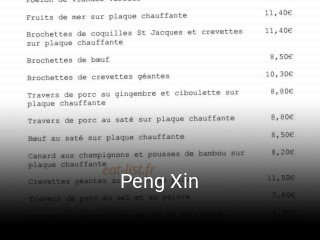 Peng Xin réservation de table