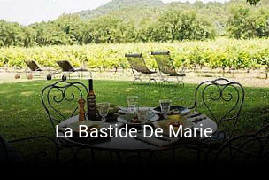 La Bastide De Marie réservation de table