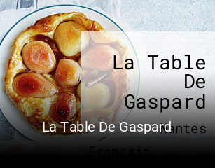 La Table De Gaspard réservation de table