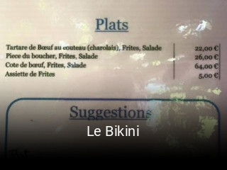 Le Bikini réservation de table
