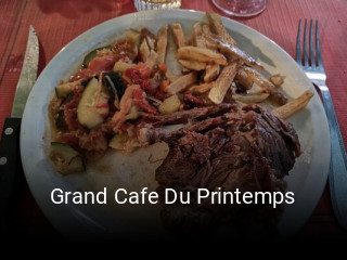 Grand Cafe Du Printemps réservation de table