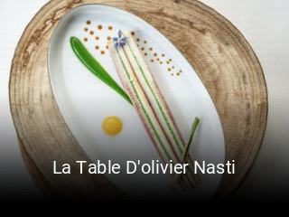 La Table D'olivier Nasti réservation de table