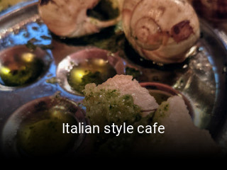 Italian style cafe réservation