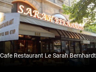 Cafe Restaurant Le Sarah Bernhardt réservation en ligne
