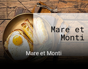 Mare et Monti réservation de table