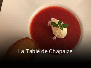 La Table de Chapaize réservation en ligne