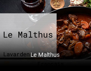 Le Malthus réservation en ligne