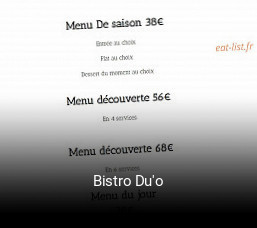 Bistro Du'o réservation