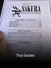 Thai Garden réservation de table