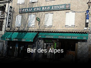 Bar des Alpes réservation