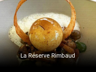 La Réserve Rimbaud réservation de table