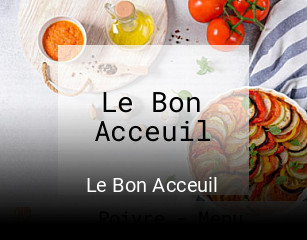 Le Bon Acceuil réservation de table
