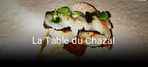 La Table du Chazal réservation de table