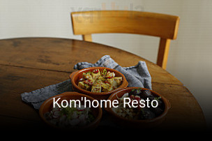 Réserver une table chez Kom'home Resto maintenant
