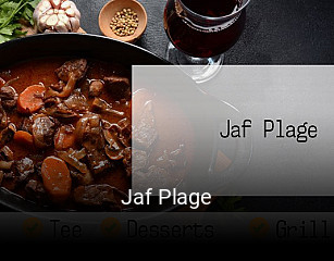 Jaf Plage réservation de table