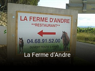 La Ferme d'Andre réservation de table