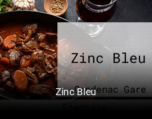 Zinc Bleu réservation en ligne
