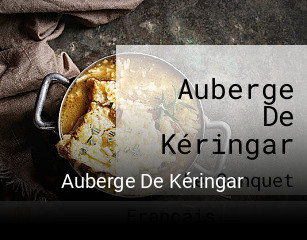 Réserver une table chez Auberge De Kéringar maintenant