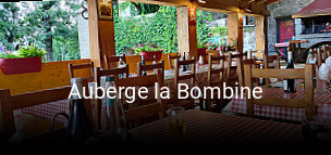 Auberge la Bombine réservation de table