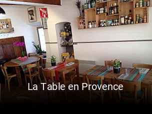 La Table en Provence réservation