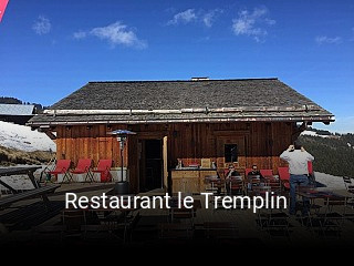 Restaurant le Tremplin réservation de table