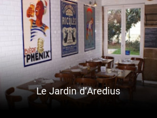 Le Jardin d’Aredius réservation