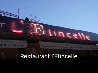 Restaurant l'Etincelle réservation en ligne