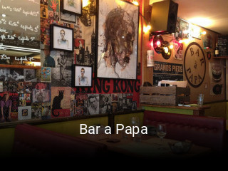 Bar a Papa réservation de table