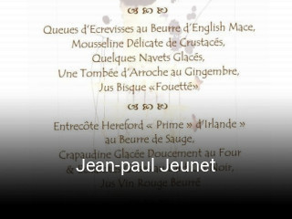 Jean-paul Jeunet réservation de table