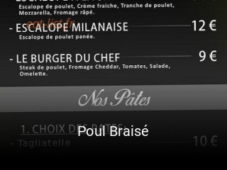 Poul Braisé réservation de table