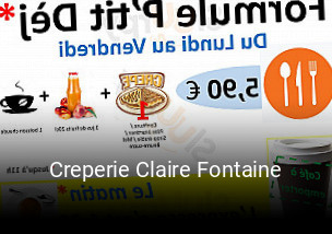 Creperie Claire Fontaine réservation de table