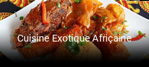 Cuisine Exotique Afriçaine réservation de table