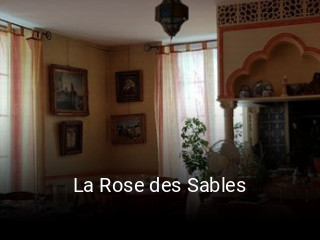 La Rose des Sables réservation de table