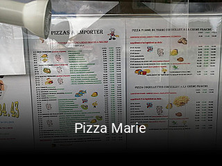 Pizza Marie réservation en ligne