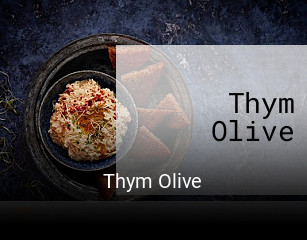 Thym Olive réservation de table